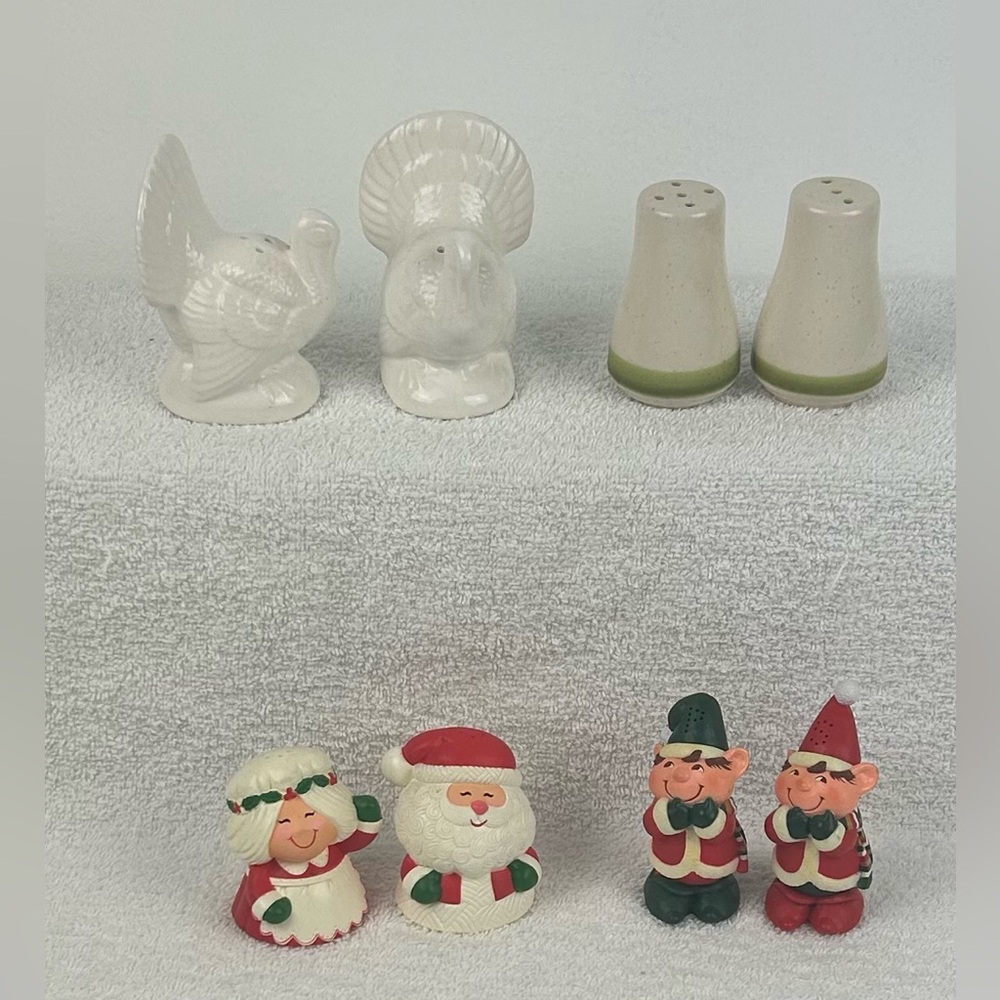 4 Sets - VTG Salt & Pepper Shakers - "2 Hallmark - 2 Unknown Brand"
